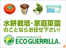 水耕栽培・家庭菜園はお任せ!エコゲリラウェブショップ 水耕栽培・家庭菜園はお任せ!エコゲリラウェブショップ